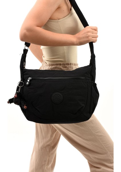 Suya Dayanıklı Çapraz Günlük Omuz Çantası, Şık ve Kullanışlı, Siyah Renk