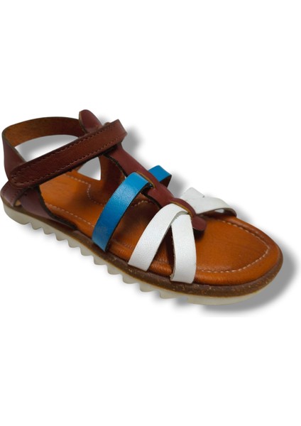 Bağcı 3015-20 Çapraz Şeritli Cırtlı Kız Çocuk Sandalet