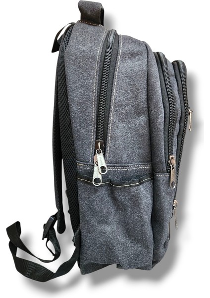 307-25 Kanvas Kumaş Laptop Bölmeli Okul ve Günlük Sırt Çantası fiyatları