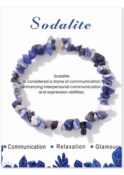 Çok Renkli Sodalit Taşı Bileklik, Şık ve Dayanıklı El Yapımı Takı