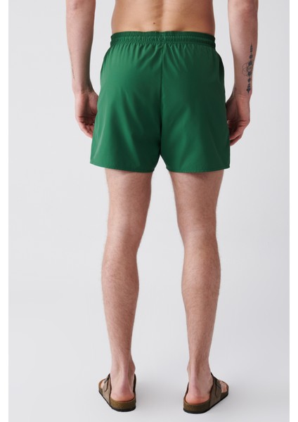 Erkek Yeşil Hızlı Kuruyan Relaxed Fit Deniz Şortu E003801