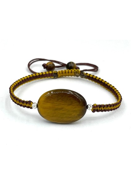 Gri Kaplan Gözü Bileklik (Kabaşon) Şık ve Doğal Tasarım