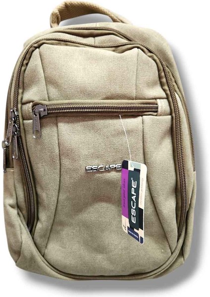 307-25 Kanvas Kumaş Laptop Bölmeli Okul ve Günlük Sırt Çantası