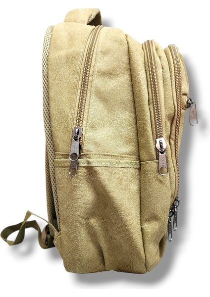 307-25 Kanvas Kumaş Laptop Bölmeli Okul ve Günlük Sırt Çantası fiyatları