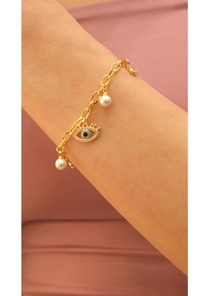 Inci ve Nazar Boncuk Detaylı Şık Bileklik, Zarif Takı Seçeneği fiyatları