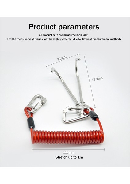 Çift Kafa Dalış Resif Rafting Kancası Paslanmaz Çelik Resif Kancası Spiral Helezon Yay Kablosu Dalış Güvenlik Aksesuarı - Turuncu (Yurt Dışından) fırsatları