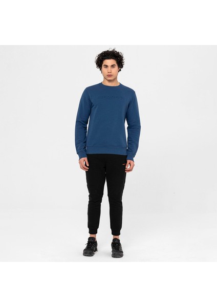 Simple Erkek Mavi Sweatshirt
