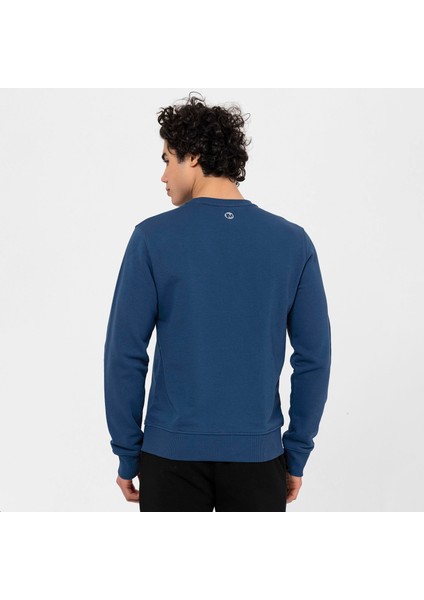 Simple Erkek Mavi Sweatshirt