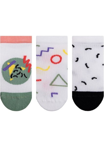 Kadın Grafik Desenli 3lü Sneaker Çorap ONL_02686 fiyatları