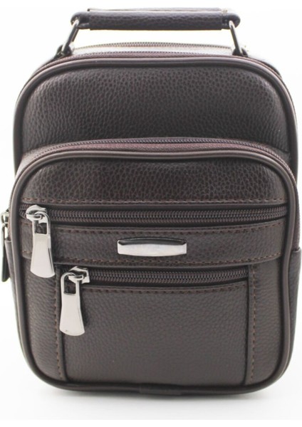 Şık Erkek Kahverengi Çok Gözlü El ve Omuz Çantası fiyatları