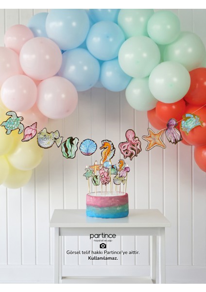 Deniz Canlıları Konseptli Doğum Günü Balon Zincir Seti Deniz Canlıları Tema Balon Zinciri indirimleri