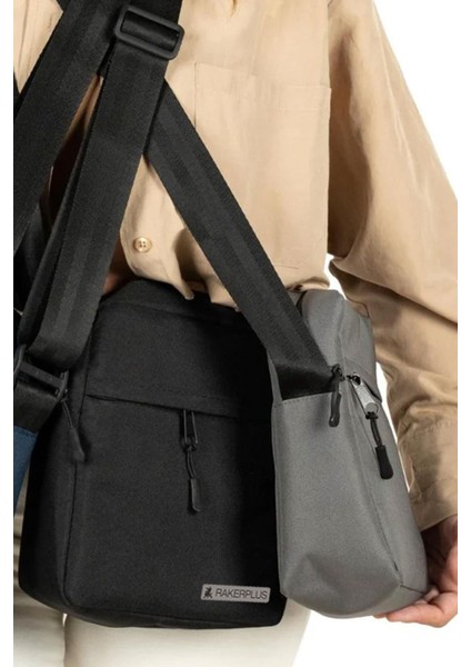 Gri 20X16X8 cm Unisex Omuz Çantası, Şık ve Kullanışlı Günlük Aksesuar