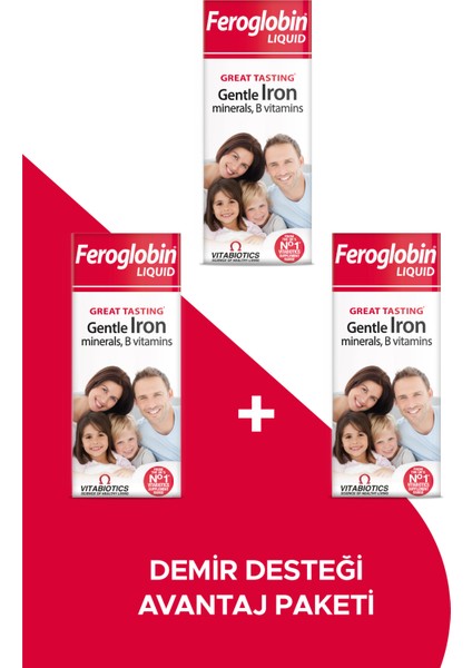 Vitabiotics Feroglobin Liquid 200 ml 3 Adet