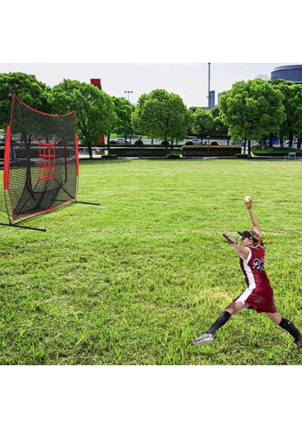 Taşınabilir Beyzbol Uygulama Net Vuruş Atış Vuruş Eğitim Net Beyzbol Backstop Net Beyzbol Aksesuarları Mavi (Yurt Dışından) indirimleri