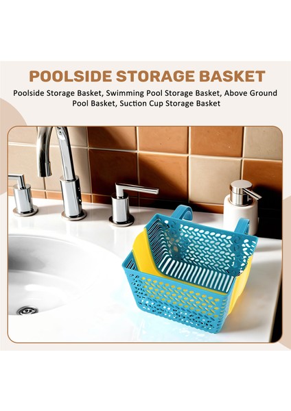 Havuz Kenarı Depolama Sepeti, Yüzme Havuzu Depolama Sepeti, Yer Üstü Havuz Sepeti, Vakumlu Depolama Sepeti Mavi (Yurt Dışından) fırsatları