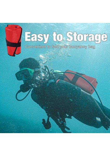 Tüplü Dalış Naylon Kaldırma Çantası, Açık Tabanlı Yüksek Görünürlüklü Yüzdürme Çantası, Kurtarma Çantası Şamandıra Şamandırası (Kırmızı) (Yurt Dışından) fırsatları