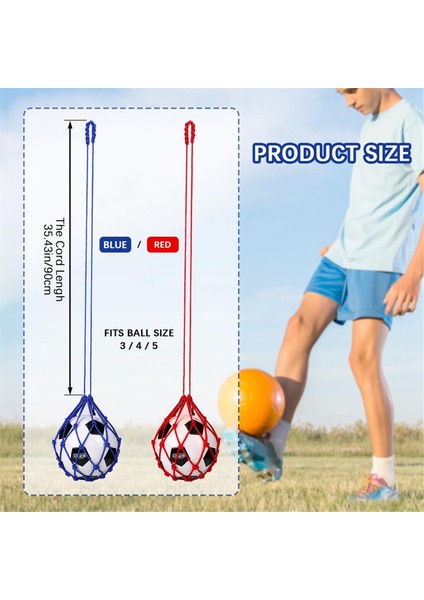 2 Adet Futbol Tekme Eğitmeni, Futbol Geri Dönüş Eğitmeni Ağı, Futbol Tekme Atma Solo Uygulama Eğitim Yardımı Mavi+Kırmızı (Yurt Dışından) modelleri