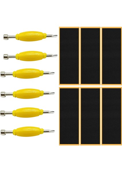 12 Paket Fingerboard Tutma Bandı Yapışkan Köpük Etiket Yedek + Parmak Kaykayları Için Tornavida Aracı Somun Sürücüsü (Yurt Dışından)