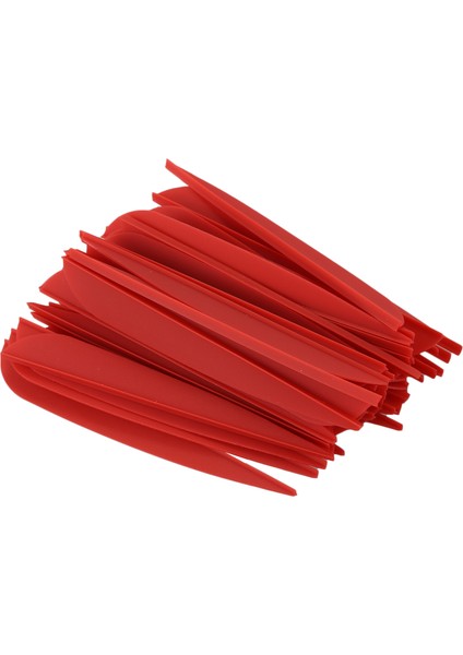 Arrows Vanes Dıy Okçuluk Okları Için 4 Inç Plastik Tüy Fletching 50 Paket (Kırmızı) (Yurt Dışından)