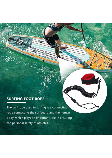 10.6ft Ayak Bileği Tasma Sörf Sarmal Ayakta Kullanılan Kürek Kurulu Siyah Tpu Kürek Kurulu Ayak Bacak Halat Sörf Tahtası Sal Çekiş Halatı (Yurt Dışından) fiyatları
