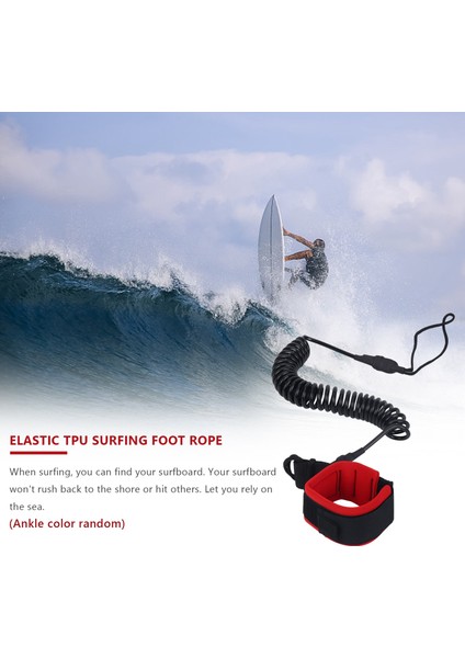 10.6ft Ayak Bileği Tasma Sörf Sarmal Ayakta Kullanılan Kürek Kurulu Siyah Tpu Kürek Kurulu Ayak Bacak Halat Sörf Tahtası Sal Çekiş Halatı (Yurt Dışından) modelleri