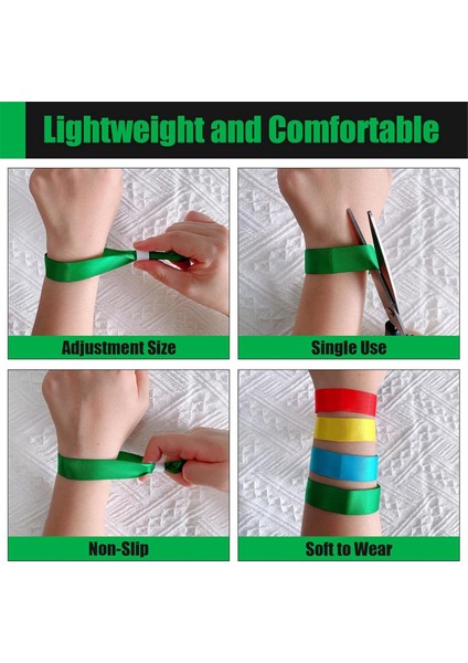 100 Adet Kumaş Etkinlik Bilekliği, Etkinlik Bilekliği, Etkinlikler Için Renkli Bilek Bantları, Hafif Konser Bilekliği Için (Yurt Dışından) fırsatları