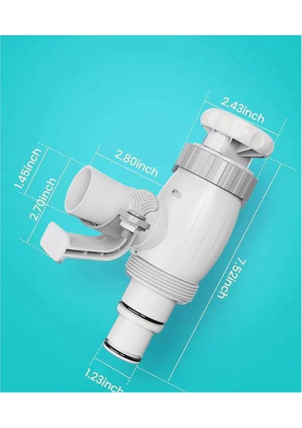 Havuz Hortumu Adaptörü Iki-Bir Arada Piston Vanası, Piston Vanası ve Boru Braketi Yüzme Havuzu Aksesuarları (Yurt Dışından) fırsatları