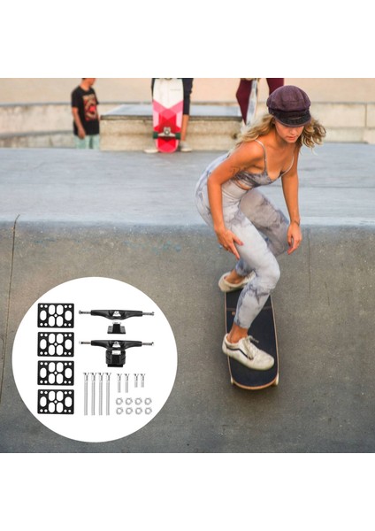 Meraki Arazi Sörf Kaykay Kamyonları Yow S6 Kırmızı Bahar Köprüsü Surfskate Kaykay Adaptörü, Siyah Conta Seti (Yurt Dışından) fırsatları