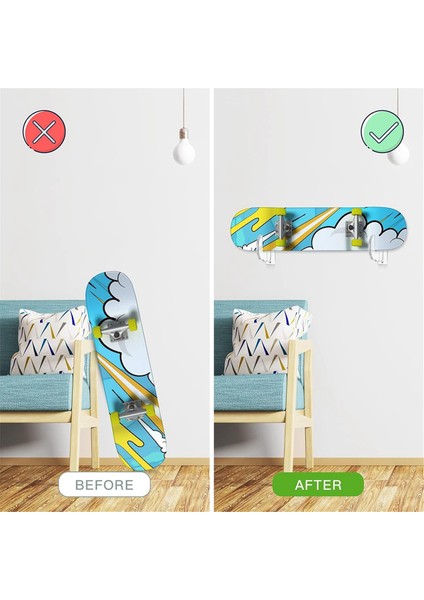 Kaykay Sergileme Rafı Tutucu Snowboard Duvar Rafı Askısı Kaykay Duvar Braketi Şeffaf (Yurt Dışından) fırsatları