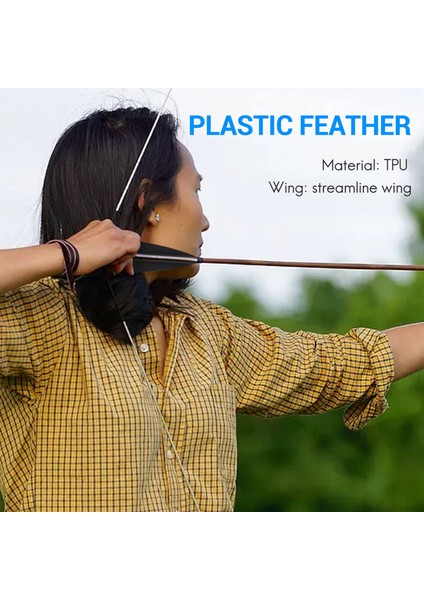 Arrows Vanes 4 Inç Plastik Tüy Tüyleri Dıy Okçuluk Okları Için 50 Paket (Siyah) (Yurt Dışından) fiyatları