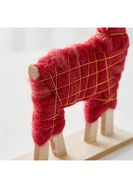 Yeni Iskandinav Noel Ahşap Yün Keçe Dekorasyon Noel Elk Noel Baba Süs Noel Ağacı Masaüstü Dekorasyon C (Yurt Dışından) fırsatları