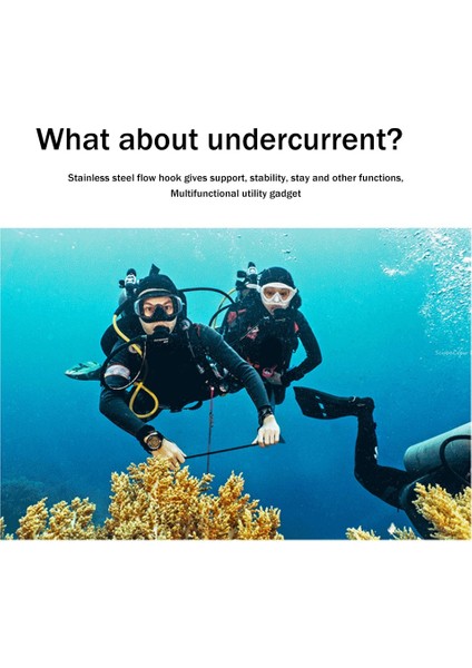 Çift Kafa Dalış Resif Rafting Kancası Paslanmaz Çelik Resif Kancası Spiral Helezon Yay Kablosu Dalış Güvenlik Aksesuarı - Mavi (Yurt Dışından) fiyatları