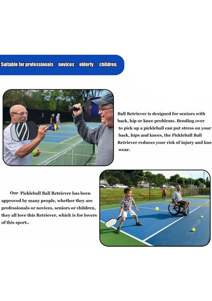 Adet Pickleball Topu Toplayıcı: Tüm Standart Pickleball Raketlerine Uygun, Pickleball Toplarına Takılması Kolay, Siyah (Yurt Dışından) fırsatları