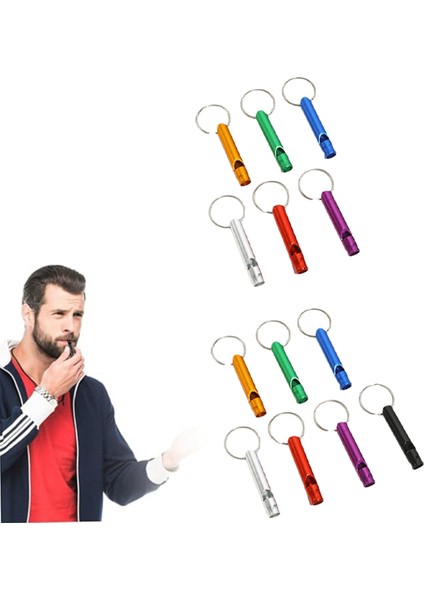 Alüminyum Acil Durum Düdüğü Taşınabilir Güvenlik Eğitim Düdüğü Anahtarlıklı, Çok Renkli (Yurt Dışından) modelleri