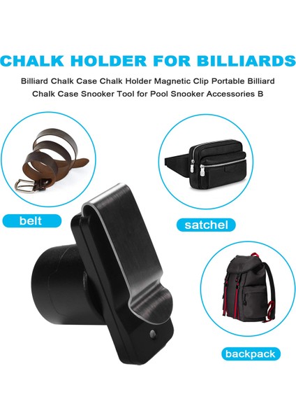Bilardo Tebeşir Kutusu Tebeşir Tutucu Manyetik Klip Taşınabilir Bilardo Tebeşir Kutusu Snooker Aracı Havuz Snooker Aksesuarları B (Yurt Dışından) fırsatları