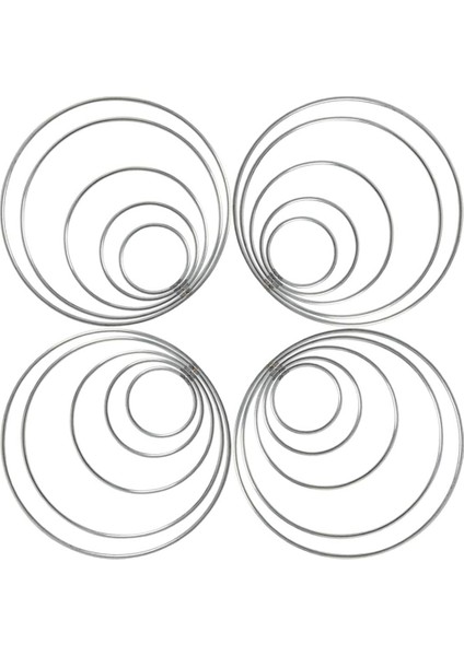 20 Parça Metal Dream Catcher Yüzükler Çemberler Çelik El Sanatları Gümüş Yüzükler El Sanatları, Makrome ve 5 Boyutta Diğer Dıy Projeleri Için (Yurt Dışından) modelleri