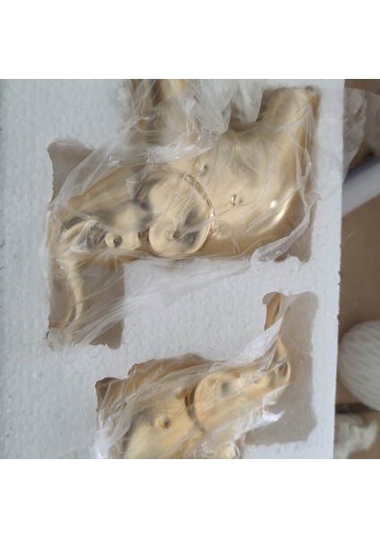 Çift Altın Fil Heykeli Ev Dekorasyonu, Modern Stil Figürler, Oturma Odası Masaüstü Için Heykel, Seramik Süsler (Yurt Dışından) modelleri