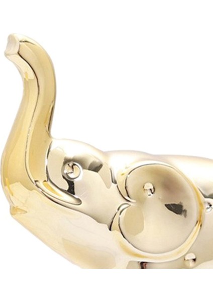 Çift Altın Fil Heykeli Ev Dekorasyonu, Modern Stil Figürler, Oturma Odası Masaüstü Için Heykel, Seramik Süsler (Yurt Dışından) indirimleri