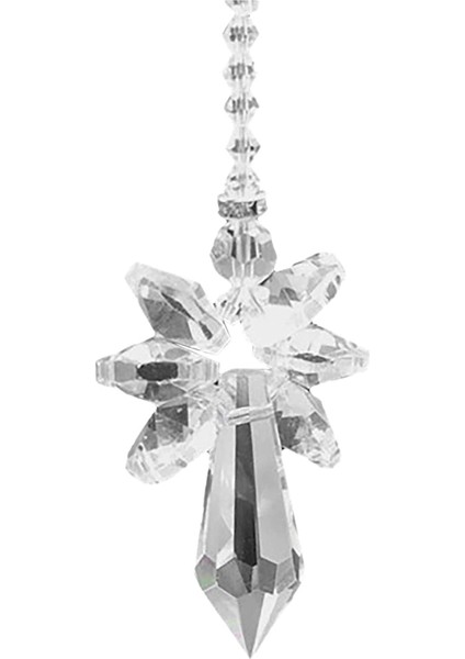 Modern Gökkuşağı Kristal Melek Çakra Suncatcher Araba Charm Kolye Otomatik Dikiz Aynası Asılı Dekor Için - Şeffaf (Yurt Dışından)