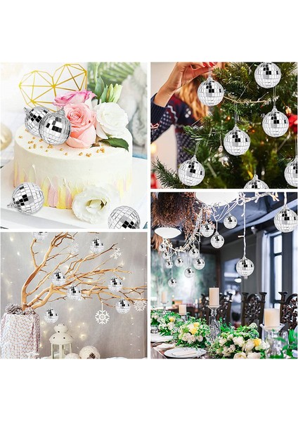 30 Adet Disko Ayna Topları 2 Inç Yansıtıcı Ayna Topu Asılı Top Noel Ağacı Partisi Ev Dekorasyonu Için (Yurt Dışından) modelleri