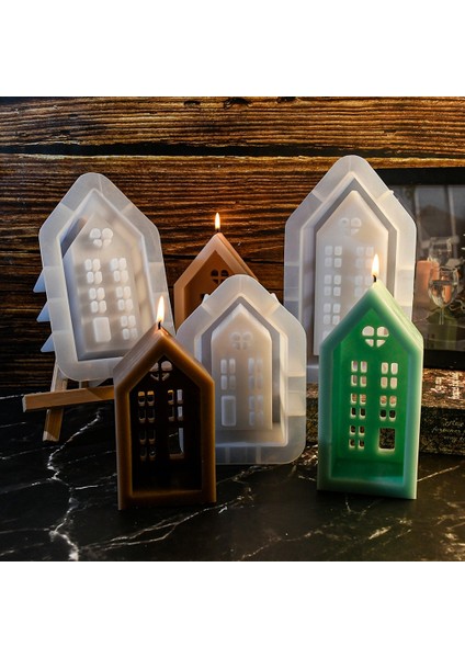 Ev Mumluk Silikon Kalıp Dıy El Yapımı Pencere Evler Alçı Beton Reçine Şamdan El Sanatları Döküm Kalıpları M (Yurt Dışından) indirimleri