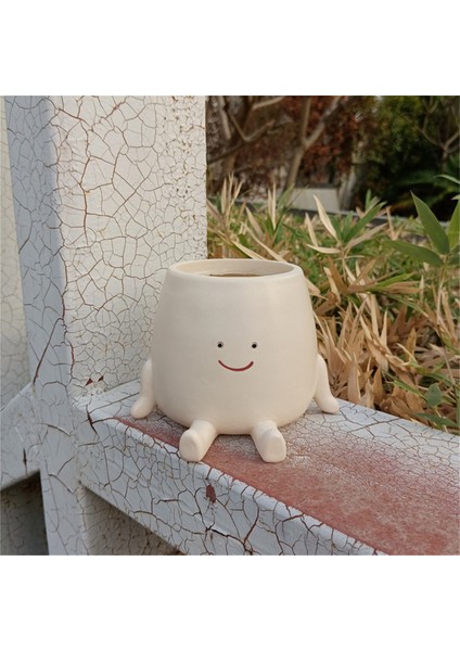 Gülümseme Yüz Saksısı Iç Mekan Dış Mekan Bitkileri Için Komik Saksı Sevimli Baş Saksıları Dekoratif Benzersiz Yüz Saksısı A (Yurt Dışından) modelleri