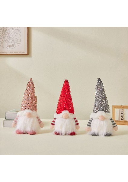 30 cm Parlayan LED Noel Bebek Gnome LED Işık ile Ev Noel Navidad Için Noel Dekor Yeni Yıl-Pembe (Yurt Dışından) fırsatları