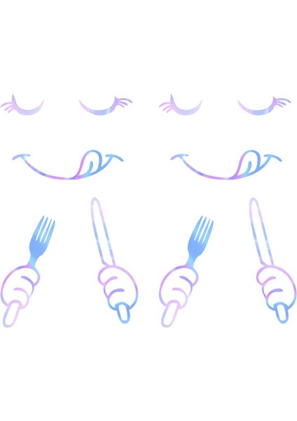 Adet Buzdolabı Çıkartmaları, Sevimli Mutlu Lezzetli Yüz Buzdolabı Çıkartmaları Karanlıkta Parlıyor, Buzdolabı Dazzle Çıkartmaları Dekorasyon (Yurt Dışından)