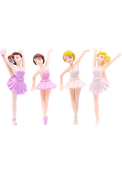 Adet Minyatür Bale Kız Figürü Masaüstü Koleksiyonu Kek Dekorasyon, Balerin Kız Kek Topper Saksı Dekorasyon (Yurt Dışından)