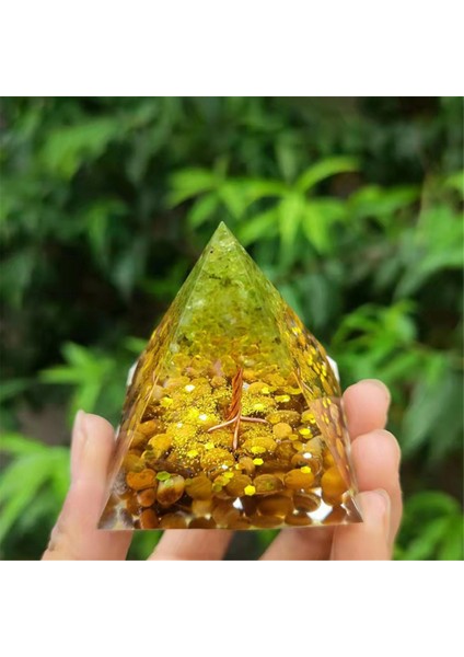 50MM Kristaller Orgon Piramit Enerji Jeneratörü Doğal Peridot Reiki Çakra Meditasyonu S4 (Yurt Dışından) fiyatları