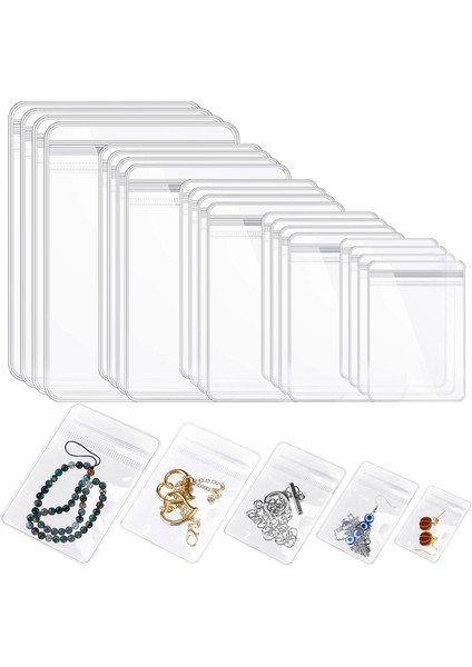 160 Adet Kendinden Yapışkanlı Mücevher Pvc Çantaları Plastik Kararma Önleyici Mücevher Saklama Çantaları Şeffaf Mücevher Düzenleyici Çanta (Yurt Dışından) fiyatları