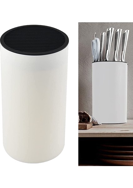 Evrensel Bıçak Tutucu, Bıçaksız Bıçak Bloğu, Bıçağı Korumak Için Bıçak Bloğu Depolama Tutucu Uzay Tasarrufu (Beyaz) (Yurt Dışından) modelleri