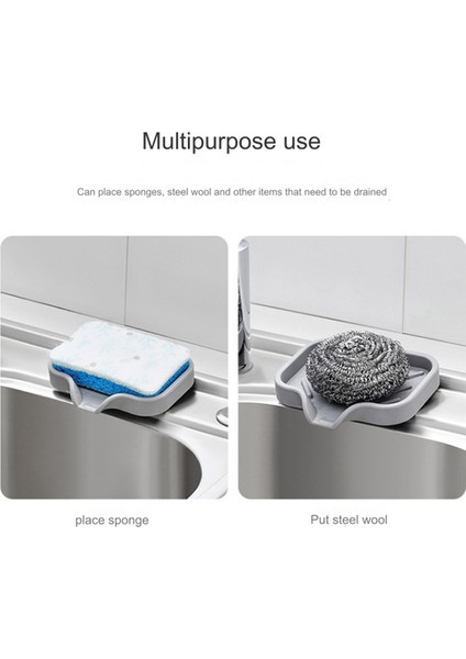 Kendiliğinden Boşalan Sabun I Tutucu Silikon Mutfak Lavabosu Sabunluk Tepsi Tezgah Düzenleyici S Gri (Yurt Dışından) fırsatları