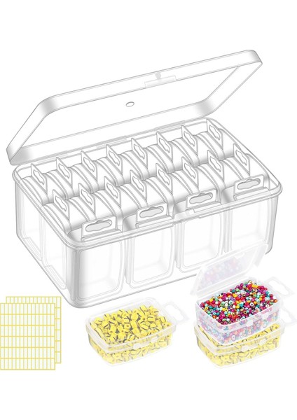 Kapaklı Küçük Boncuk Düzenleyiciler, Mücevher, Boncuk, Etiket Toplamak Için, Menteşeli Kapaklı Şeffaf El Sanatları Malzeme Kutusu B (Yurt Dışından)